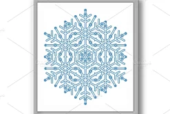Pretty Vector Round Snowflake
