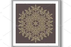 Pretty Vector Round Snowflake
