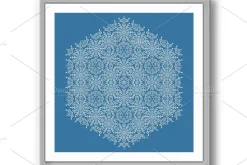 Pretty Vector Round Snowflake