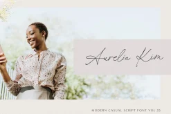 printed moments//modern casual font