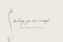 printed moments//modern casual font