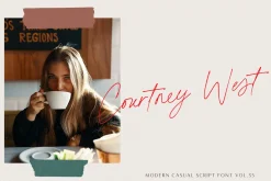 printed moments//modern casual font