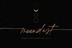 printed moments//modern casual font