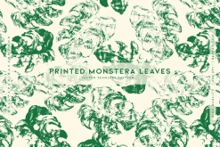 Printed Monstera Leaves