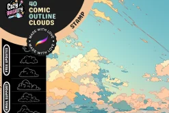 Procreate Comic Cloud Outline Brush