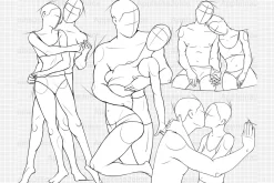 Procreate couple poses anatomy brush