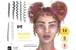 Procreate Curly Hair Brushes