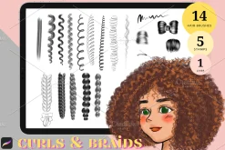 Procreate Curly Hair Brushes