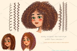 Procreate Curly Hair Brushes
