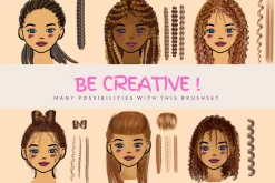 Procreate Curly Hair Brushes