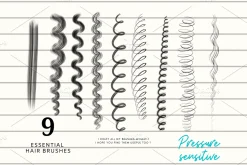 Procreate Curly Hair Brushes