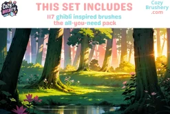 Procreate Ghibli Nature Brushes