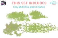 Procreate Ghibli Nature Brushes