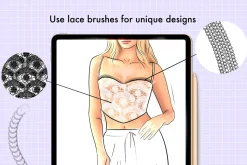 Procreate lace texture brushes