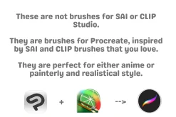 Procreate Sai and Clip Studio Brush