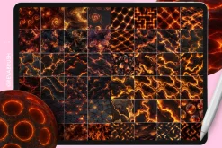 Procreate Volcano Fire texture brush