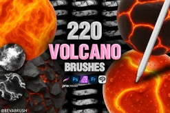 Procreate Volcano Fire texture brush