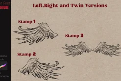 Procreate Wings Tattoo Stamp Brushes