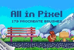 179 Procreate All in Pixel art brush