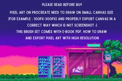 179 Procreate All in Pixel art brush