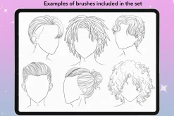 Procreate Anime Hair Face brushes