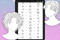 Procreate Anime Hair Face brushes