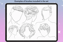Procreate Anime Hair Face brushes