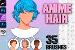 Procreate Anime Hair Face brushes