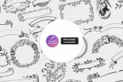 Procreate Banners and Ribbons