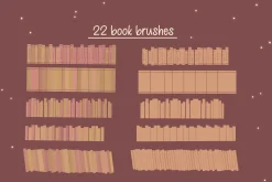 20+ Procreate book shelf brushes