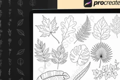 300 Procreate Botanical Stamp Brush