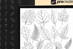 300 Procreate Botanical Stamp Brush