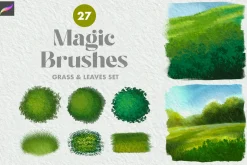 Procreate Brushes - Grass & Leaves
