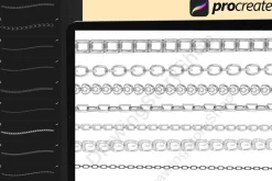 120 Procreate Chain Jewelry Brushes