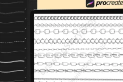 120 Procreate Chain Jewelry Brushes
