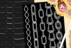120 Procreate Chain Jewelry Brushes