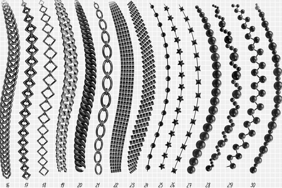 Procreate Chains Jewelery brushes