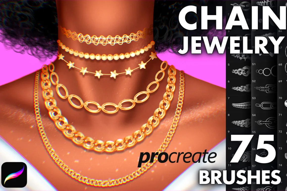 Procreate Chains Jewelery brushes