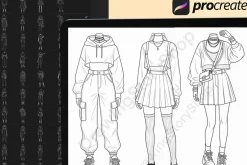 200 Procreate Clothing stamp brushes