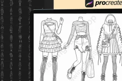 200 Procreate Clothing stamp brushes
