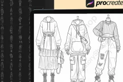 200 Procreate Clothing stamp brushes