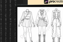 200 Procreate Clothing stamp brushes