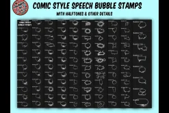 Procreate Comic Speech Bubbles Set
