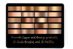 Procreate copper and bronze gradient