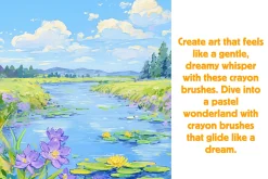 Procreate Dreamy Crayon Collection