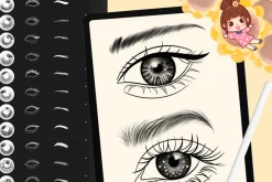 100 Procreate Eyes Stamp Brushes