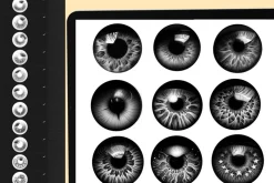 100 Procreate Eyes Stamp Brushes