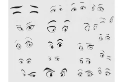 Procreate Eyes Stamp Brushes. Manga