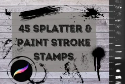 ProCreate Ink & Paint Stroke Stamps