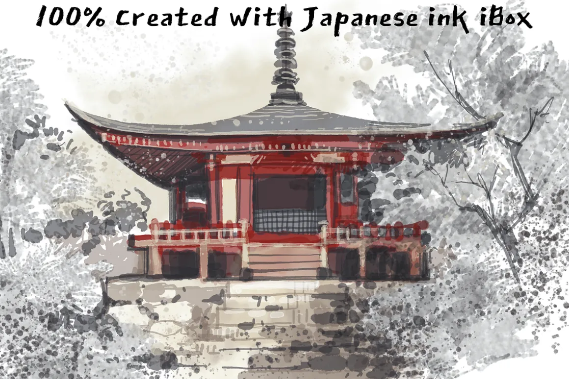 Procreate Japanese ink brush&stamps